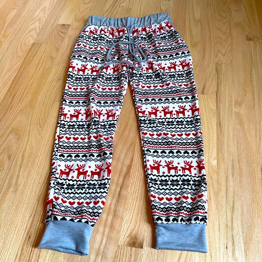 Christmas reindeer jogger lounge pants small